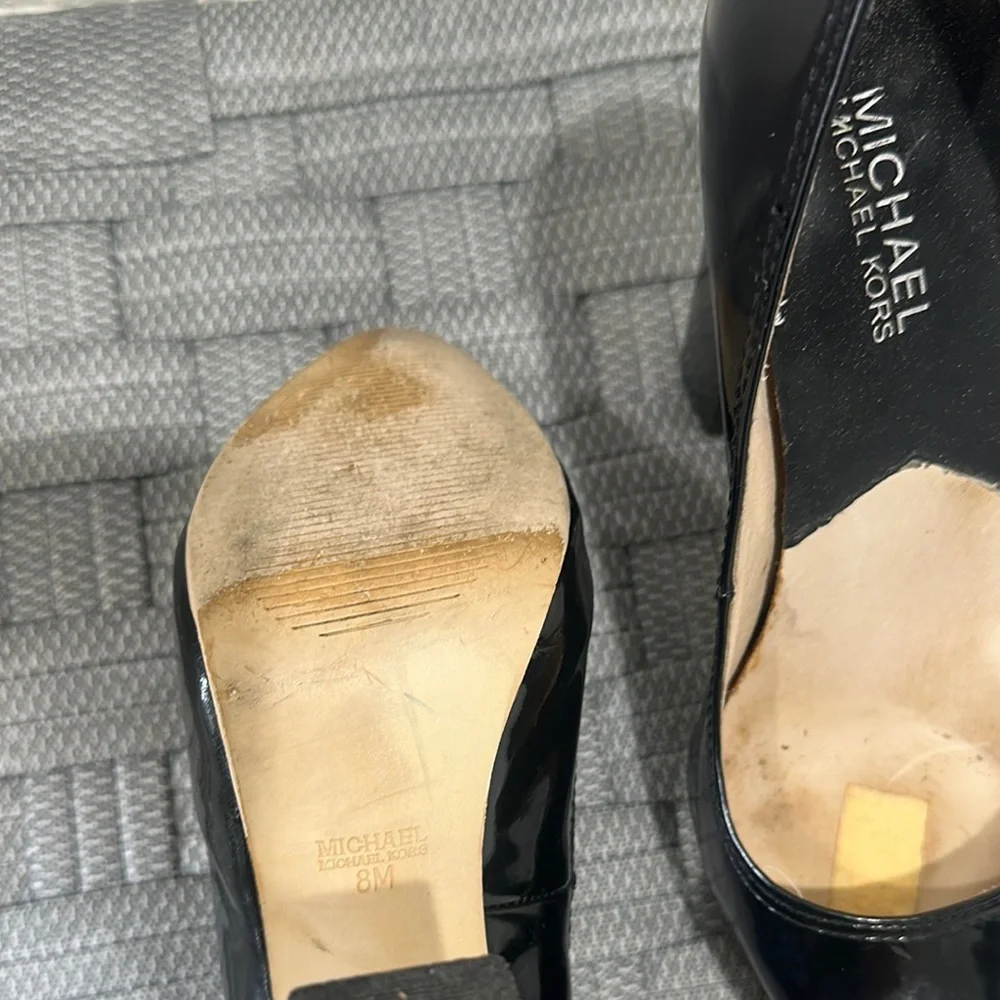 Michael Kors Glossy Black Heels - Picture 3 of 5